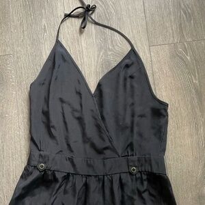 Black body suit linen